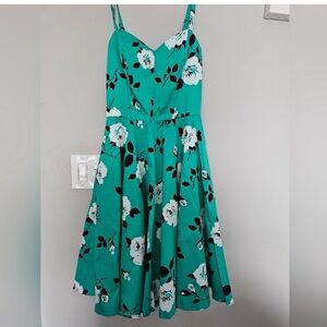 Turquoise Floral Audrey Swing